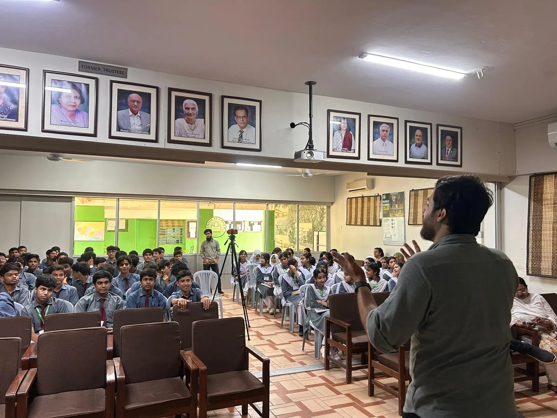 Students at Nasra School during a Catcore Lab session on AI and future careers